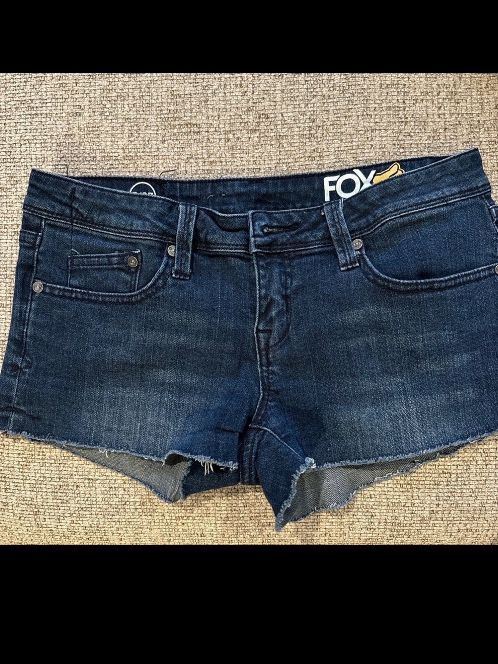 Fox Dark Indigo Cutoff Denim Shorts